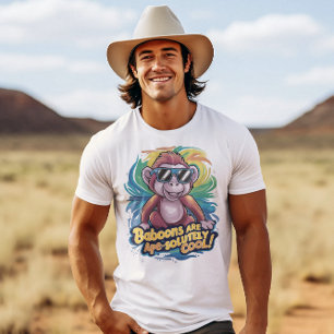 Camiseta Macaco na moda: Os babuínos são legal