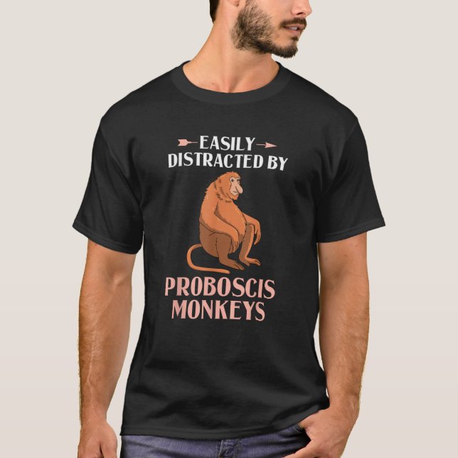 Camiseta Macaco Narigudo Macacos Engraçados de Nariz Compri (Frente)