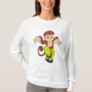 Camiseta Macaco nas artes marciais Kungfu