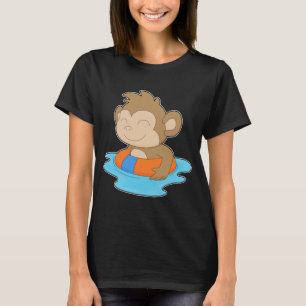 Camiseta Macaco Natação Boia Inflável Verão