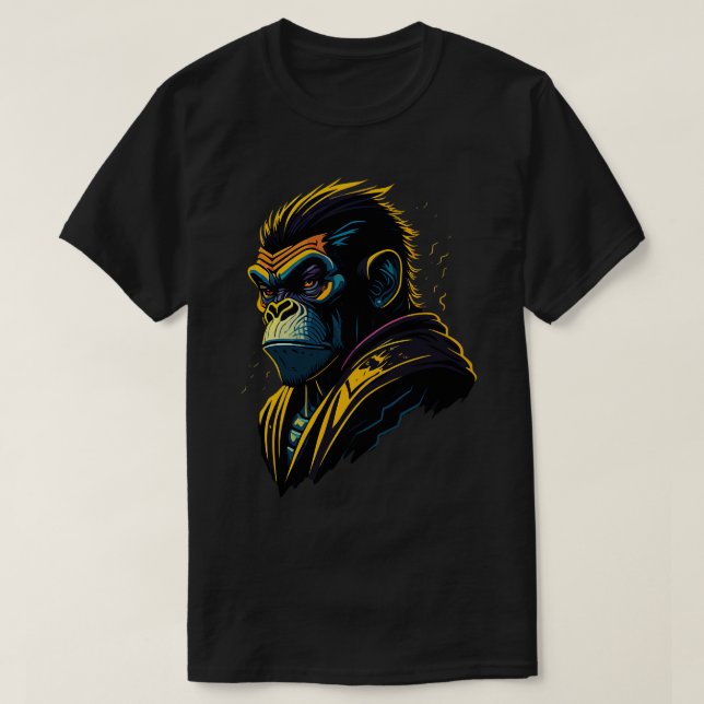 Camiseta macaco-ninja (Frente do Design)