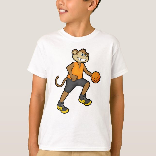 Camiseta Macaco no basquete (Frente)