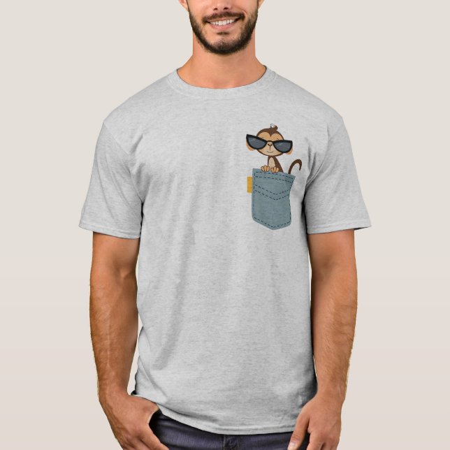 Camiseta Macaco No Bolso (Frente)