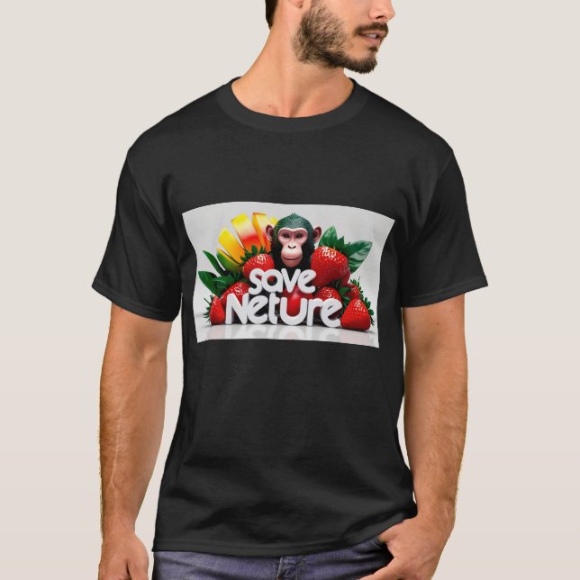 Camiseta Macaco no Delight de Morango (Frente)