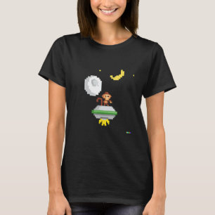 Camiseta Macaco No Espaço Retro Estilo Vintage Meninos Mens