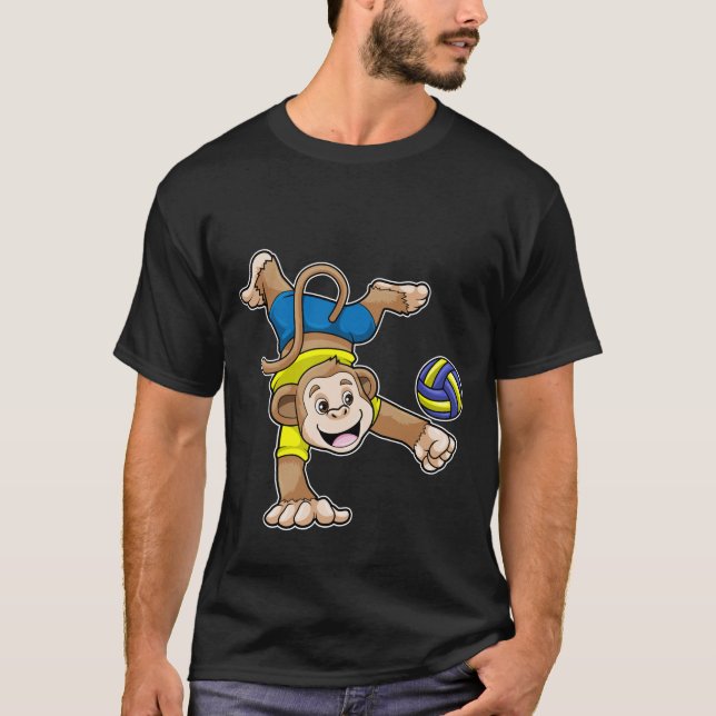Camiseta Macaco no Esporte com Voleibol (Frente)