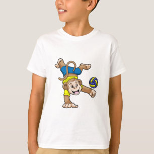 Camiseta Macaco no Esporte com Voleibol