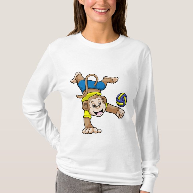 Camiseta Macaco no Esporte com Voleibol (Frente)