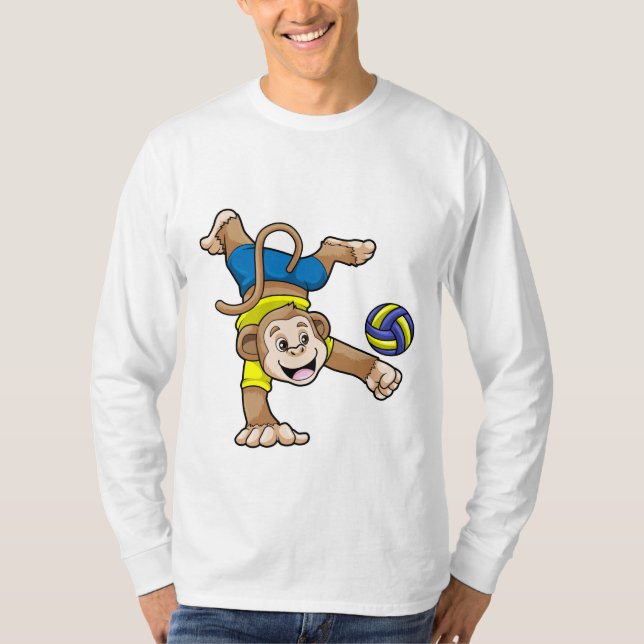 Camiseta Macaco no Esporte com Voleibol (Frente)