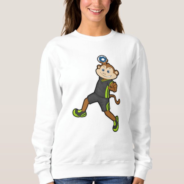 Camiseta Macaco no jogador de Handball com Handball (Frente)
