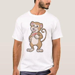 Camiseta Macaco no Poker com cartões Poker