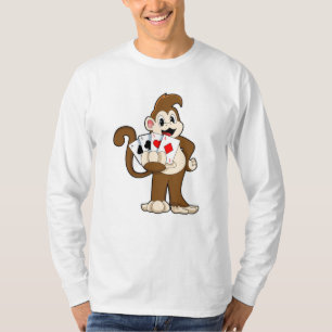 Camiseta Macaco no Poker com cartões Poker