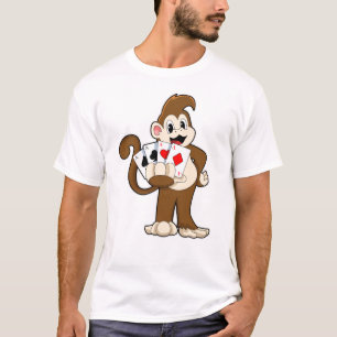 Camiseta Macaco no Poker com cartões Poker