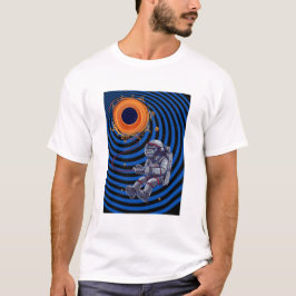 Camiseta macaco no vôo espacial
