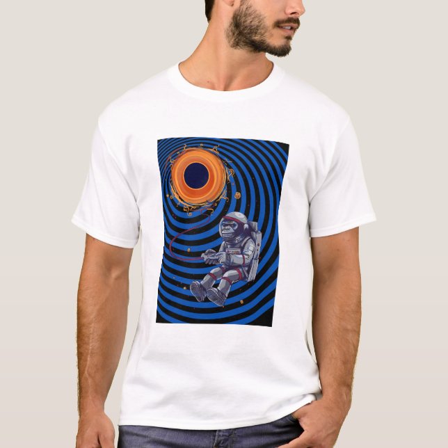 Camiseta macaco no vôo espacial (Frente)