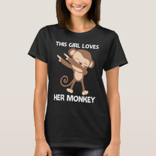 Camiseta Macaco Para Meninas Mãe Zoo Selvagem Ape