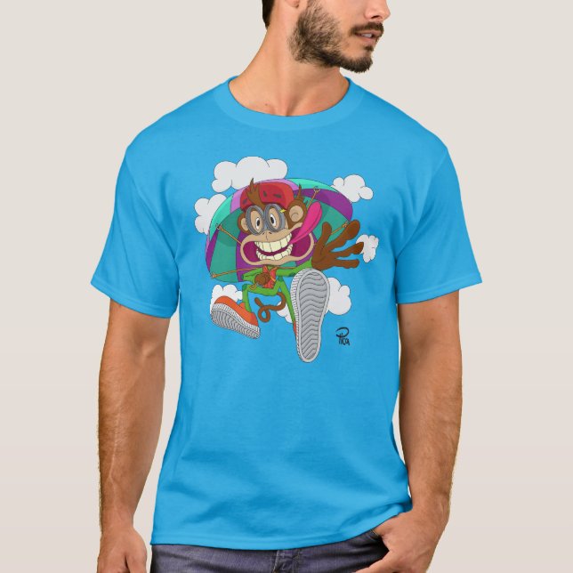 Camiseta macaco paraquedista (Frente)
