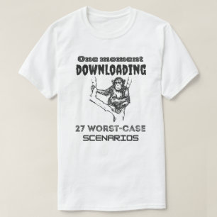 Camiseta Macaco Pensativo Baixando 27 Piores Cenários 