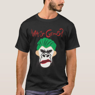 Camiseta Macaco Percebe Por Que Tão Curioso Para Homens Mul