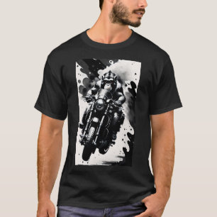 Camiseta Macaco pilotando moto 