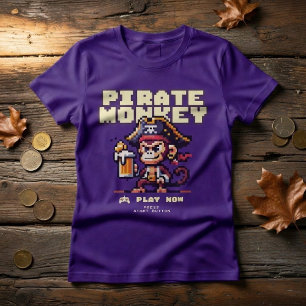 Camiseta Macaco Pirata de Video Game