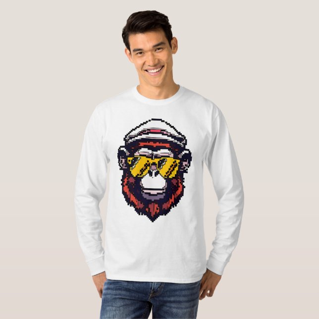 Camiseta Macaco Pixel (Frente Completa)
