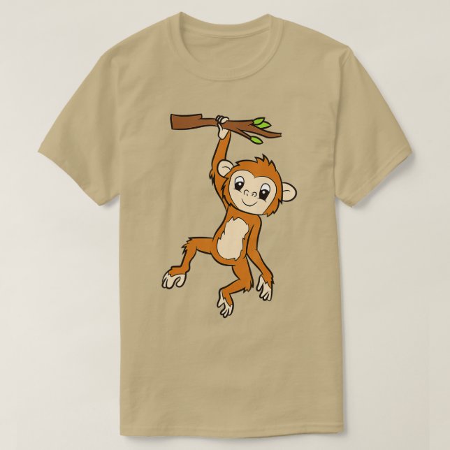 Camiseta Macaco Prendendo No Macaco Ape Branch (Frente do Design)