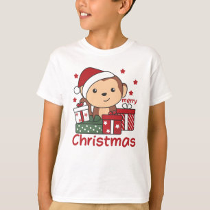 Camiseta Macaco Presente de Natal Presente nos Macacos de I