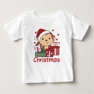 Camiseta Macaco Presente de Natal Presente nos Macacos de I