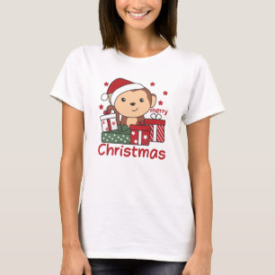 Camiseta Macaco Presente de Natal Presente nos Macacos de I