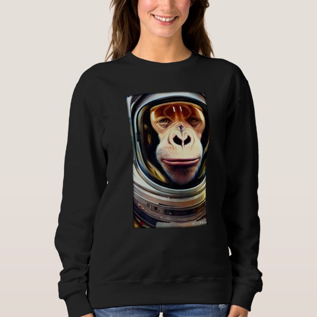 Camiseta Macaco Primata Animal Astronauta Espaço Universo G (Frente)