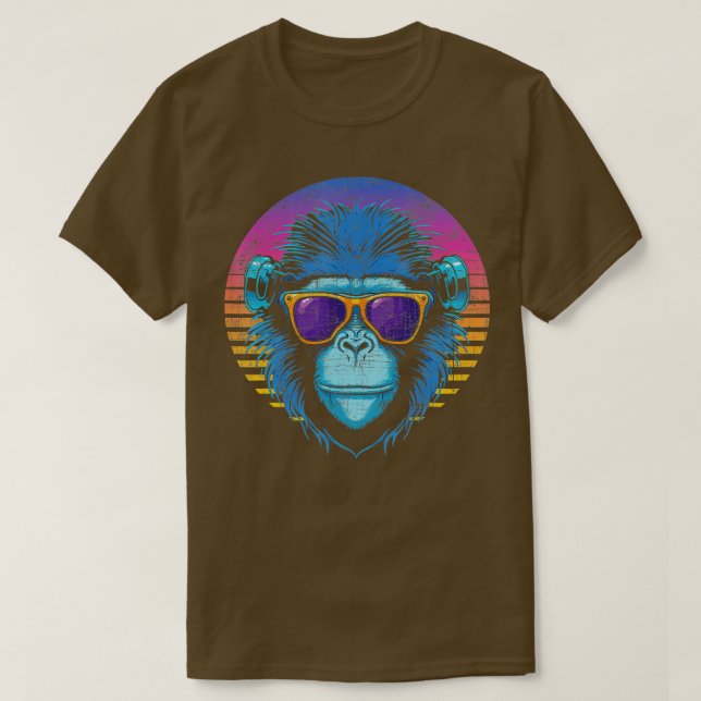 Camiseta Macaco-Primato-Hipster-legal Jungle Safari Zoo Ani (Frente do Design)