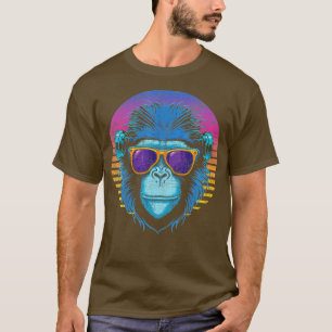 Camiseta Macaco-Primato-Hipster-legal Jungle Safari Zoo Ani