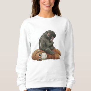 Camiseta Macaco Punch, Bebê Macaco Orangotango Abraço