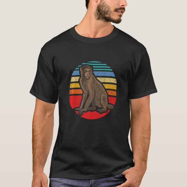 Camiseta Macaco Retro Vintage (Frente)