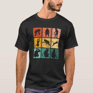 Camiseta Macaco Retro Vintage Animais Selvagens Para Homens