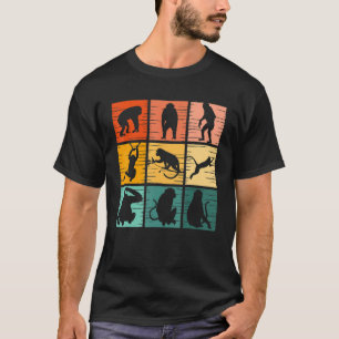 Camiseta Macaco Retro Vintage Animais Selvagens Para Homens