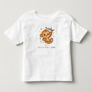 Camiseta Macaco Saltitante Banana Personalizado Animalzinho