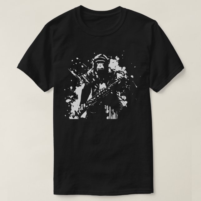 Camiseta macaco saxofone (Frente do Design)