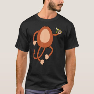Camiseta Macaco Segurando Banana Costume Easy Halloween