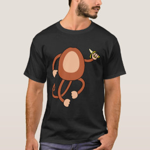 Camiseta Macaco Segurando Nana Costume Diversão Fácil Hallo