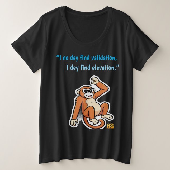 Camiseta Macaco Sem Validação Necessária | Honest  (Frente do Design)