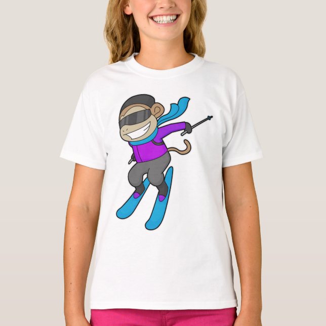 Camiseta Macaco Skier Ski (Frente)