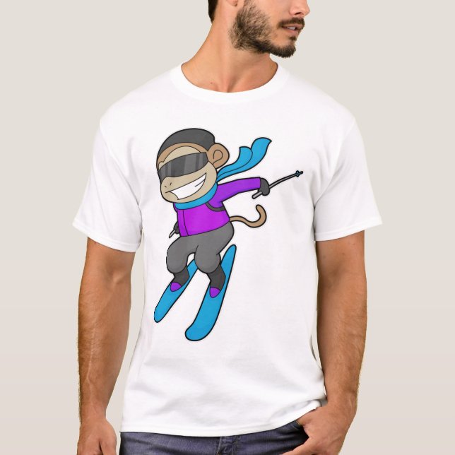 Camiseta Macaco Skier Ski (Frente)