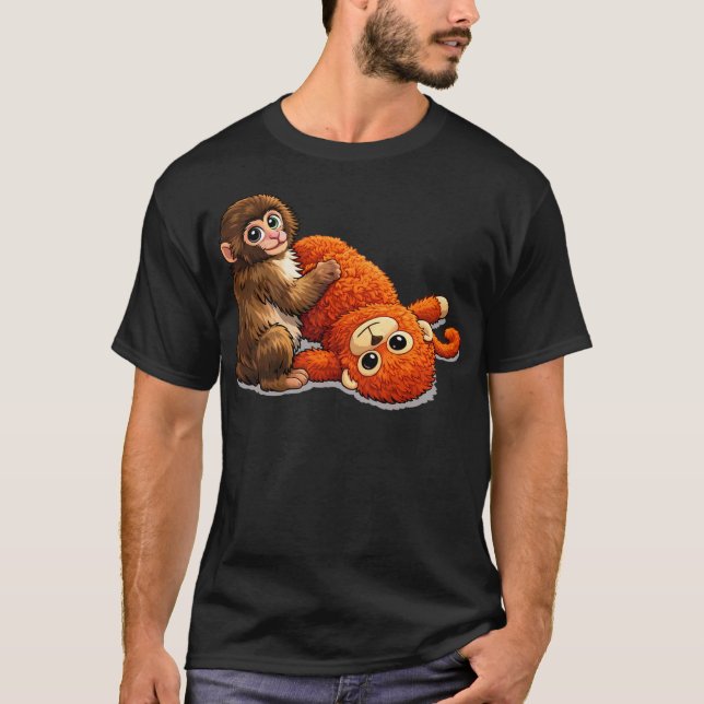 Camiseta Macaco Socado Com Amigo Estufado (Frente)