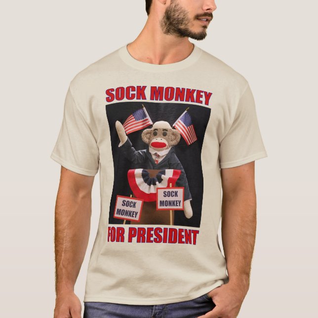 Camiseta Macaco Sock para Presidente de cor (Frente)