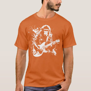 Camiseta macaco toca guitarra