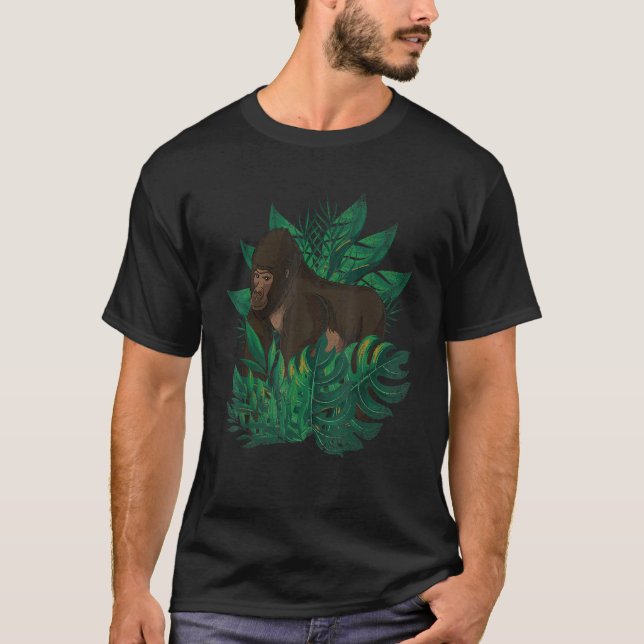 Camiseta Macaco Tropical Gorilla Ape Animal Gorilla (Frente)