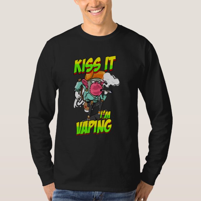 Camiseta Macaco Vaporizando com Vape (Frente)