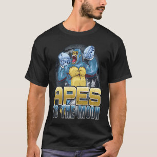 Camiseta Macacos À Lua Diamante Mãos Os Macacos HODL Juntos